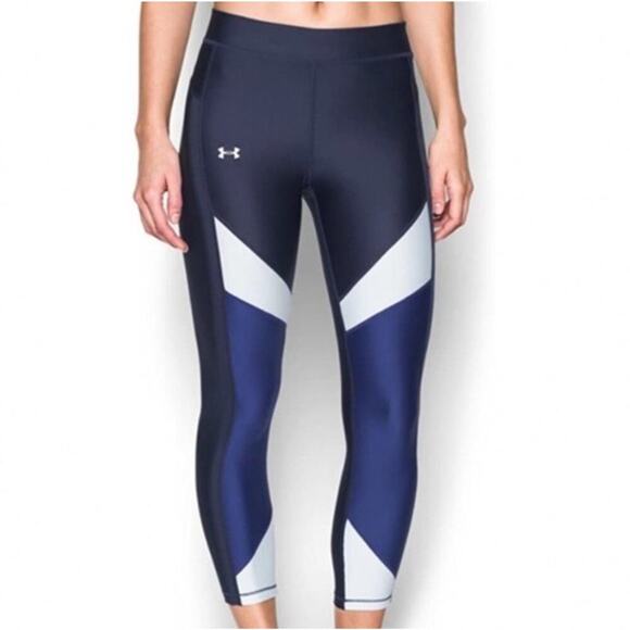 Under Armour Heatgear Colorblock Ankle Crop Tights 7/8 Womens XL - Picture 8 of 8